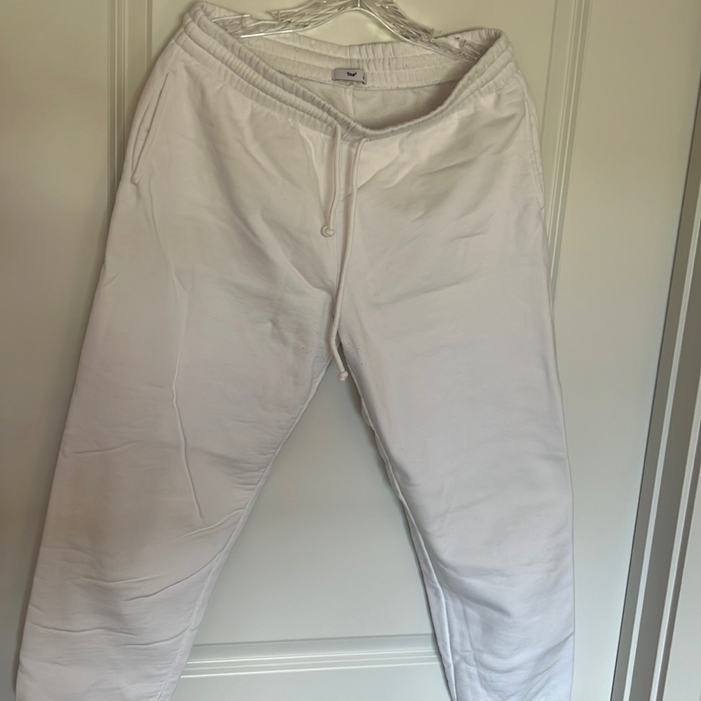 TNA Fleece Jogger - White - M